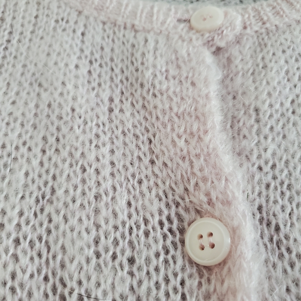 DIVIDED by H&M PINK MOHAIR CARDIGAN EUC SIZE 8 - Picture 9 of 16